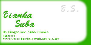 bianka suba business card